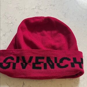 Givenchy Fuchsia Knit Wool Hat Beanie